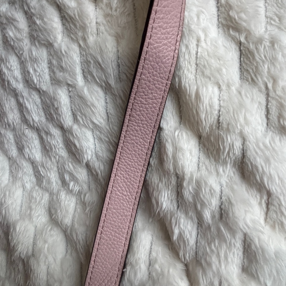 orYANY Blush Pink Pebbled Leather Satchel Braided Detail Gold Hardware - Picture 6 of 9